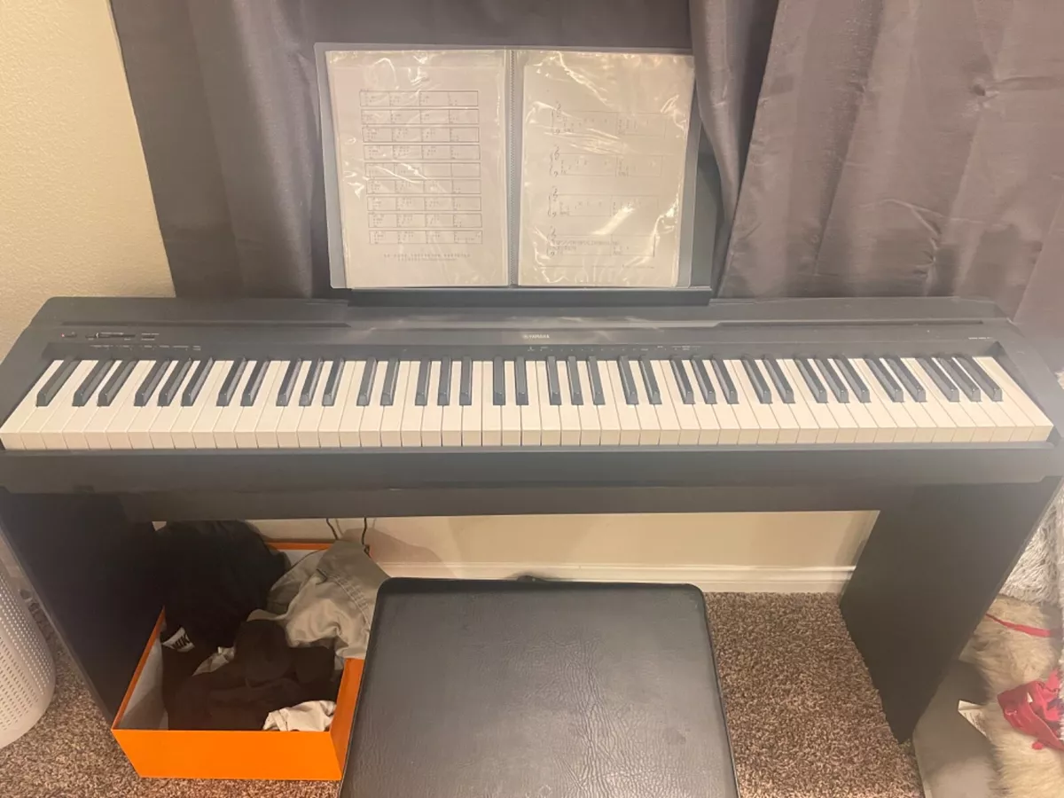 YAMAHA P71 88 Key Weighted Action Digital Piano with Sustain Pedal and Power Sup