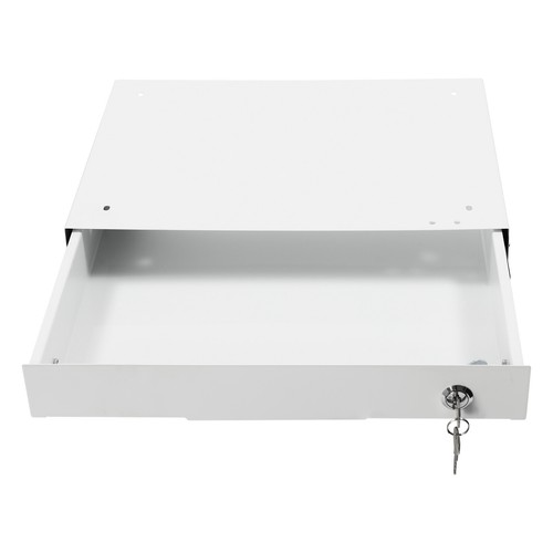 15 Inch Under Desk Mounted Sliding Pull-out Drawer With Keys For Office WhiteUSA - Picture 10 of 24