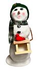 Byers Choice Caroler "Snowman with Cardinal Bird Feeder" * New * Free Shipping