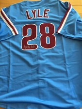 Phillies Sparky Lyle signed Jersey WCOA 
