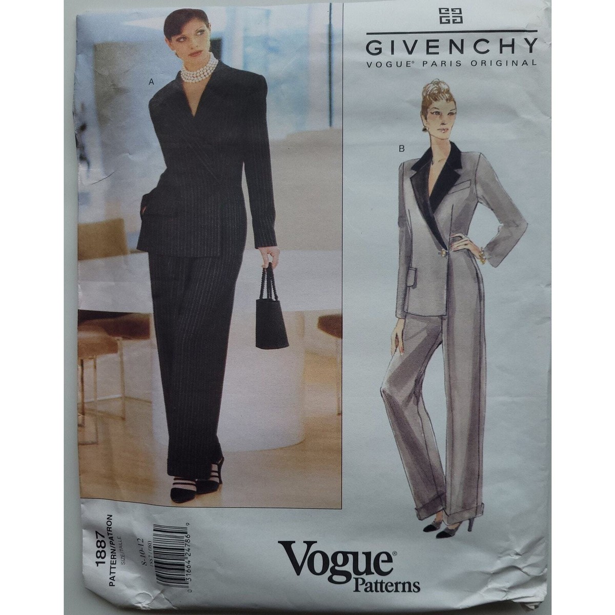 Sewing Pattern Givenchy Vogue Paris Original Mock Jumpsuit