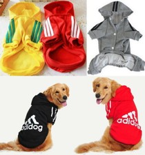 Adidog Hundebekleidung Pullover Hoodie Jacke Outfit für Haustier Hunde Welpen