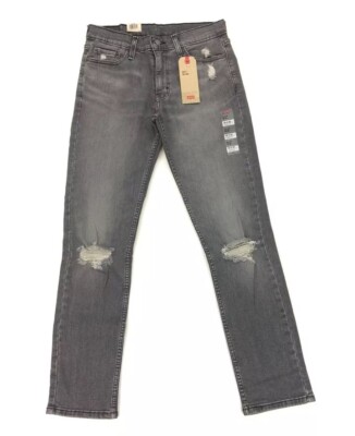 NEW Levi's 511 Slim Light Black Advanced Stretch Mens Torn Denim Jeans Sz 30x32 | eBay