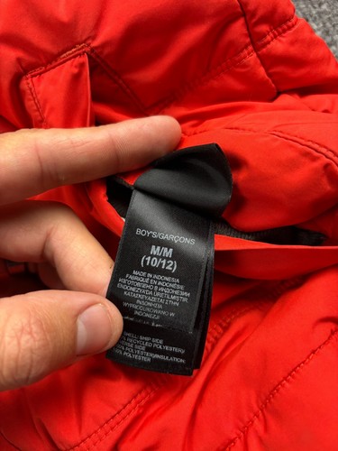 The North Face Puffer Jacket Boys M Red Reversible Fu Zip Fleece Lined - Picture 6 of 10