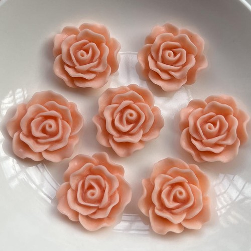 10pcs 23mm Flat Back Resin Cabochon Scrapbook 3D Resin rose Flowers DIY decor - Picture 16 of 22