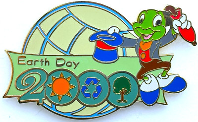 DISNEY Trading Pin - JIMINY CRICKET - EARTH DAY 2000