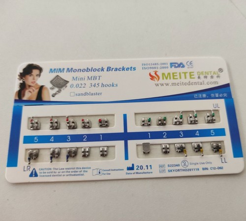 80 juegos de soportes dentales mini MBT 022 345 ganchos base de malla MIM monobloque ultrafino - Imagen 11 de 11