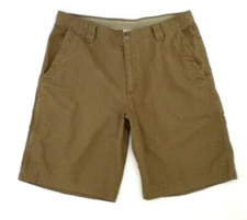 Columbia Men's Walking Shorts 36 Light Brown Khaki Color Rugged Outdoor