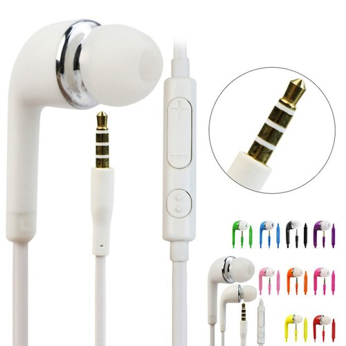 Cuffie auricolari universali 3,5 mm cuffie con telecomando e microfono per telefoni cellulari - Foto 2 di 9