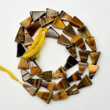 Best Off 70 Ct Natural Tiger Eye Smooth 9-11 mm Loose Gemstone Beads 12" TA-279