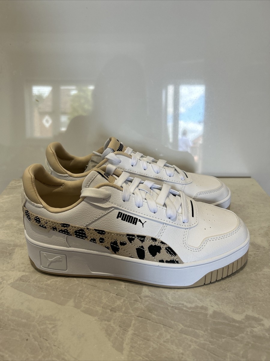 womens puma carina street leopard print trainers BRAND NEW size uk 5 eu 38