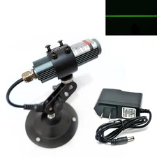 532nm 50mW Green Line Laser Diode Locator Module With 5V Adapter+Holder 25x75mm