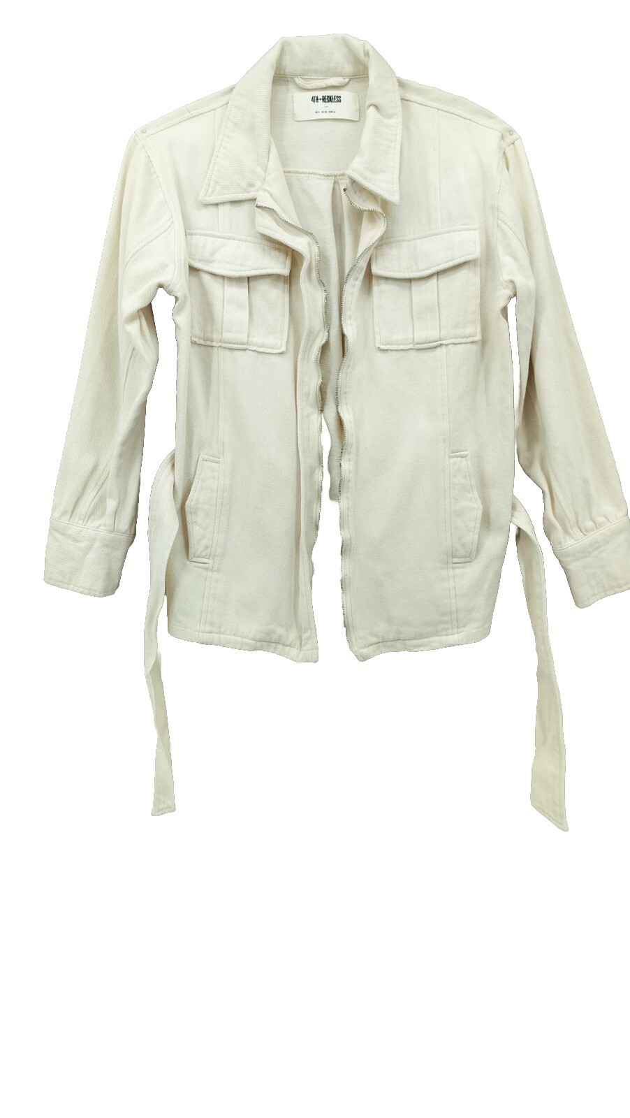 4th RECKLESS INDIGO BEIGE DENIM JACKET - CADELLA SIZE XS