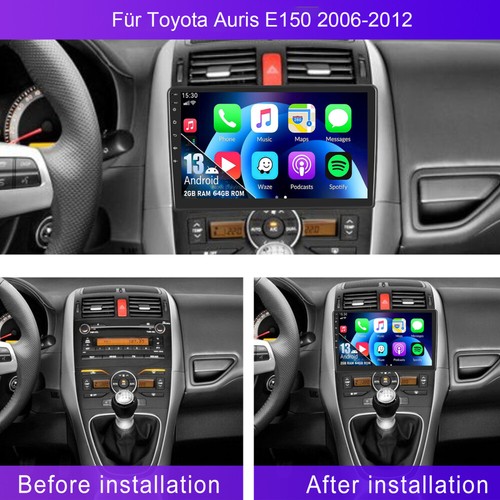 2+64G Android 13 Autoradio Für Toyota Auris E150 2006-2012 Carplay GPS Navi +Kam - Bild 5 von 21
