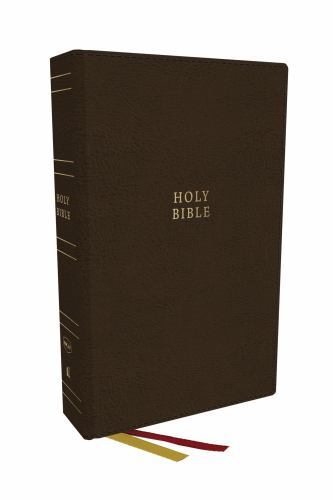 NKJV Holy Bible, Super Giant Print Reference Bible, Brown Bonded Leather,...