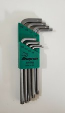 Snap On Tools L-shaped Torx Tamper-r Wrench Set Wholder -8 Keys Tr9-tr40 New