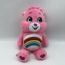 Cheer Bear Care Bear Plush Stuffed Animal Pink 9" Basic Fun Character Toy