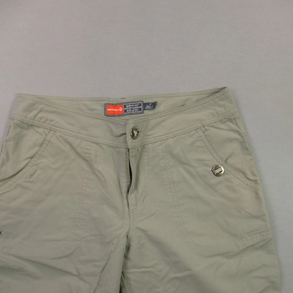 Merrell Pants Womens 8 Straight Leg Stretch Pockets Stretch Zip Shorts Optiwick - Image 2 of 4