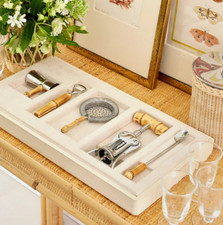 Aerin Shagreen Bamboo Bar Tool Set