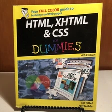HTML, XHTML and CSS For Dummies by Noble, Jeff Paperback Book