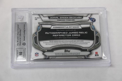 Camiseta jumbo Finest Pulsar Refractor Green-Beckham Auto 2015 #/35 BGS 9 como nueva 10 - Imagen 2 de 2