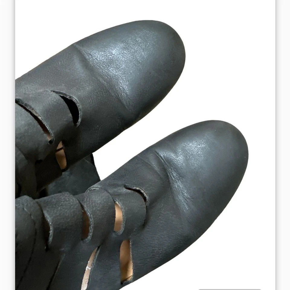 Aquatalia Marvin K Frieda Botines Cuero Carbón Recorte Botines Talla 7 Foto 4 de 4