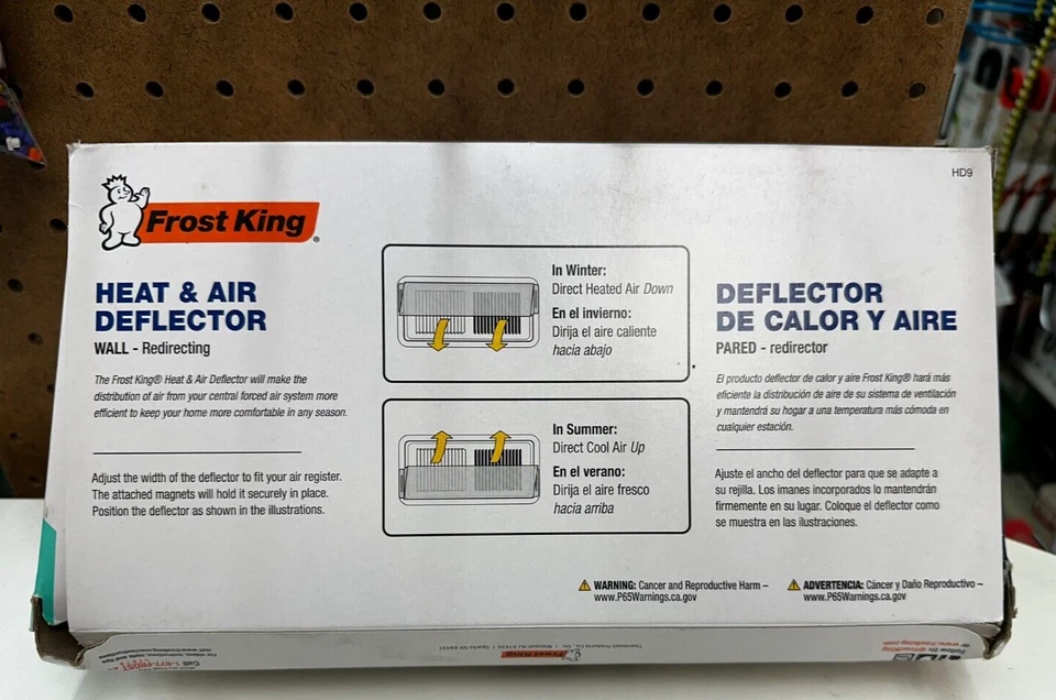 Frost King HD9 Heat/Air Deflector | Adjustable 10-14" | HEAVY DUTY Clear Plastic - Image 2 of 3