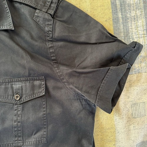 Gucci by Tom Ford Black Vintage Military Classic Button Up Shirt Men Sz 44 - Picture 4 of 22