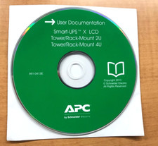 APC User Documentation CD Smart-UPS X LCD Tower / Rack-Mount 2U  4U - Used