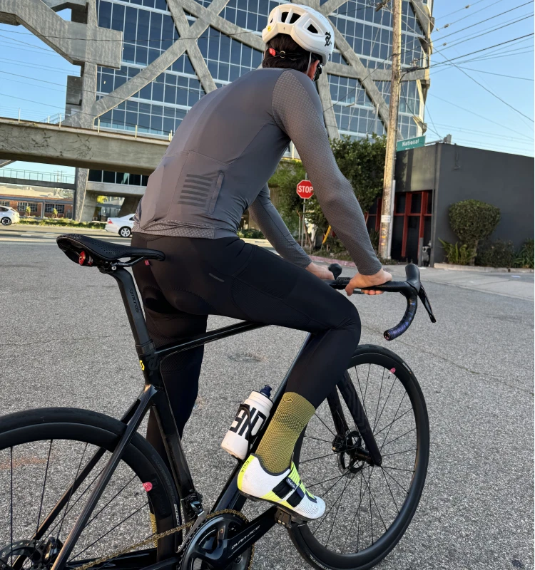 Camiseta masculina de ciclismo manga longa profissional bicicleta de estrada camisa longa respirável para bicicleta - Imagem 4 de 4