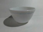 Vintage Pyrex Mostly White w/ Some Blue Small Nesting Mixing Bowl 401 1 1/2  PT.