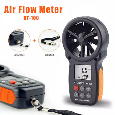 BTMETER Handheld Digital Anemometer Wind Speed CFM Meter Current Test Wind Chill