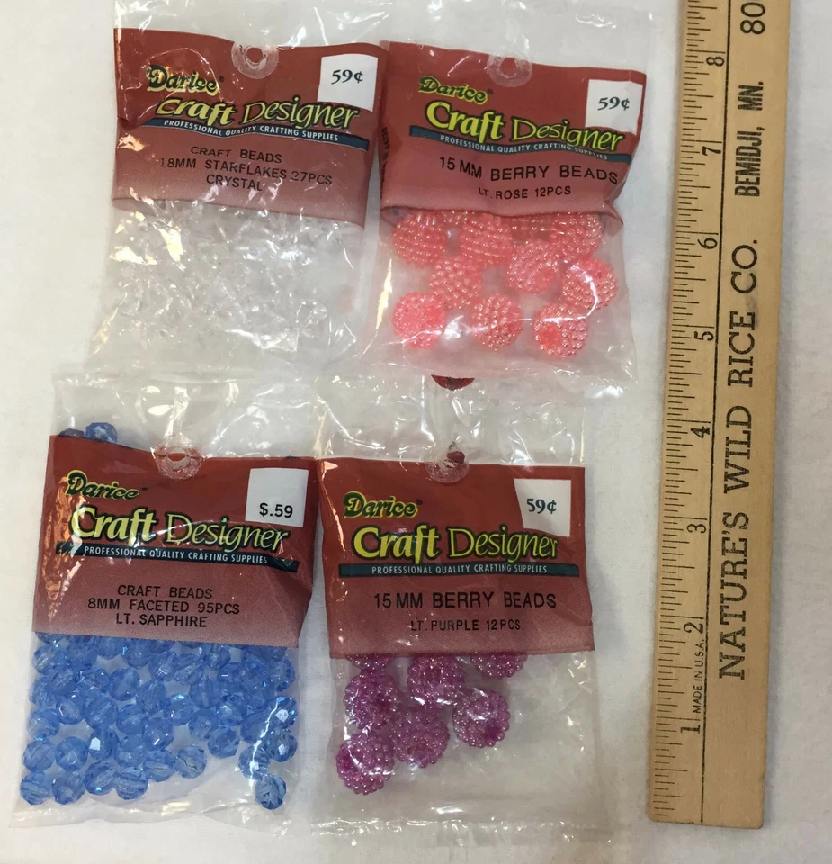 Bead Lot Multi Color Assortment w/ Clear Plastic Storage Box & Beading Needles - Image 3 of 4