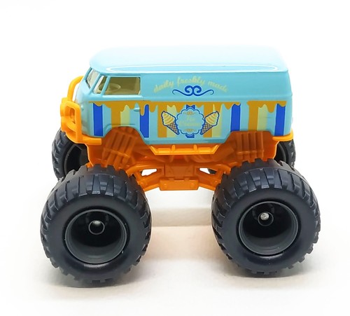 Majorette Volkswagen T1 Monster Truck Ice Cream Blue 1/72 (3") no Package - Picture 4 of 6