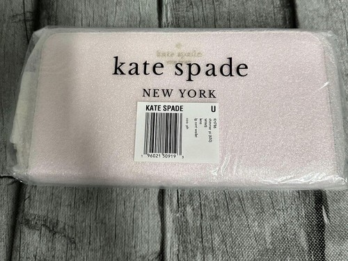 Kate Spade Lena Large Continental Wallet Pebbled Leather Shimmer Pink Zip Around - Picture 3 of 6