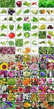 90 variety 45 flower and 45 vegetable seeds combo pack with instruction manual