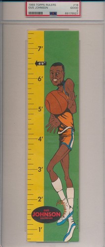 Gus Johnson #18 1969 Topps Rulers card