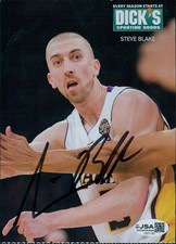 Steve Blake Los Angeles Lakers Signed 5x7 Cardstock Promo Photo JSA Authentic