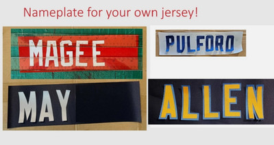 Buffalo (Any team/League) UNSEWN Nameplate Namebar for Football Jersey READ DESC