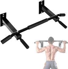 Yes4All Pull Up Bar Wall Mounted - Multifunctional A. Standard - Black 