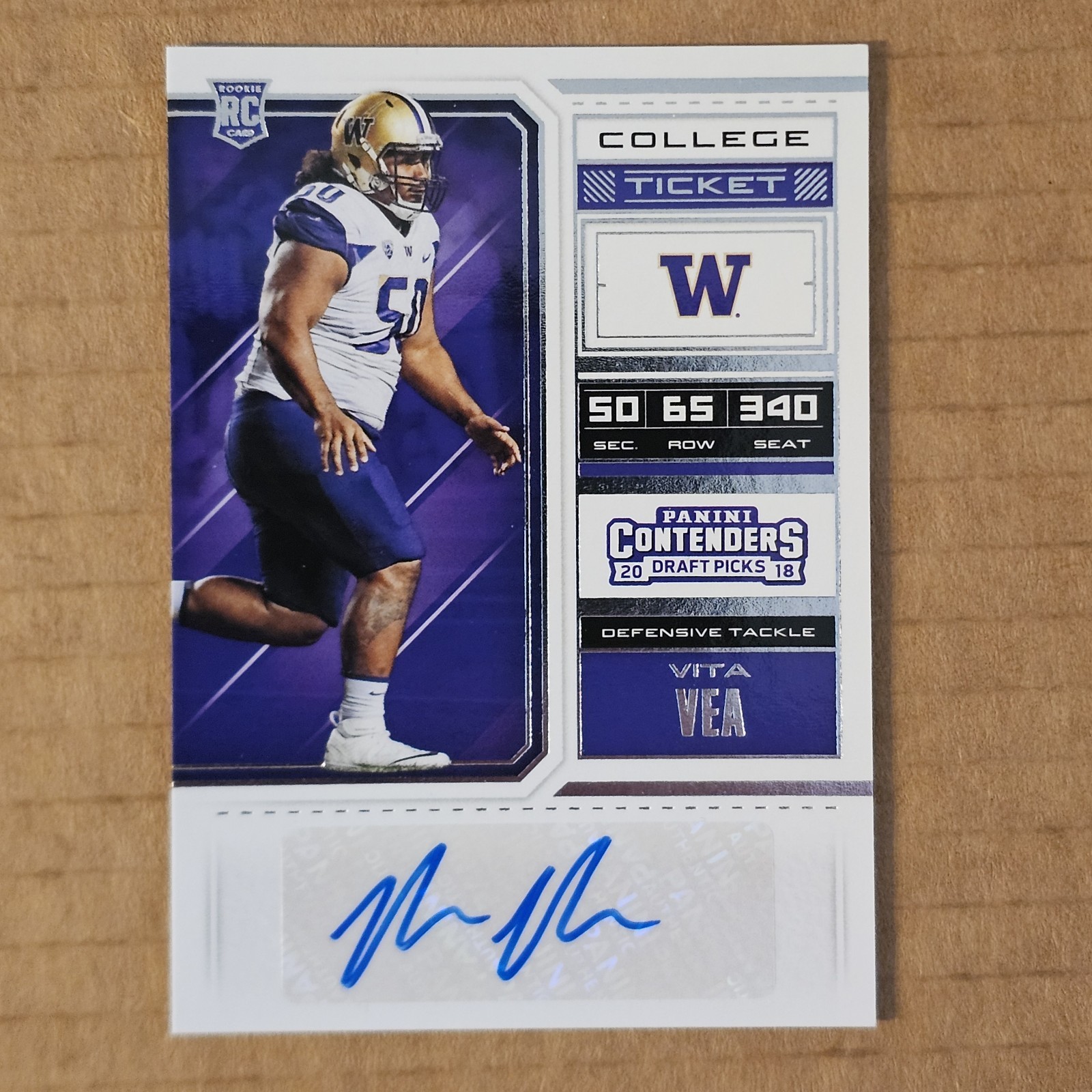 Vita Vea Panini Contenders Draft Picks #211 Base