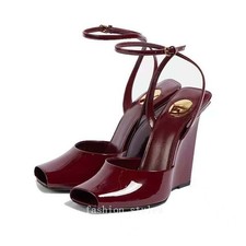 Runway American Style Womens Slingback Peep Toe Sandals Super High Wedge Heel sz