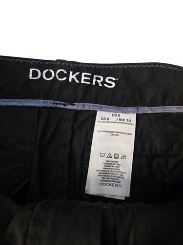 Dockers women's size 8 black bermuda shorts 10" inseam workwear classic - Picture 7 of 11