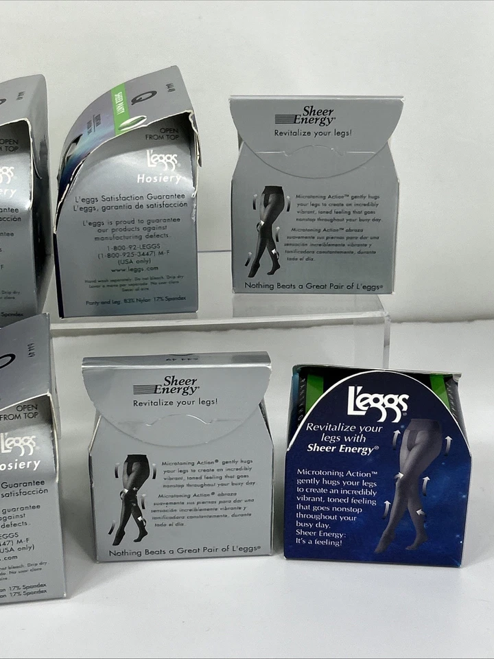 L’eggs Pantyhose Lot Of 7 Sheer Energy Sheer Toe Suntan Q 644 49 NOS Vtg - Image 4 of 4