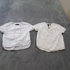 Bundle of 2 Samuel Jr Kids Boys Shirts Size 2/3 Casusl Short Sleeve White
