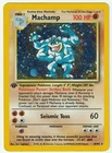1999 Pokemon Machamp 8/102 1st Edition Base Set Holo Rare WOTC DMG