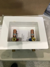LSP Products White Firestop PVC Assembled Washing Machine Outlet Box