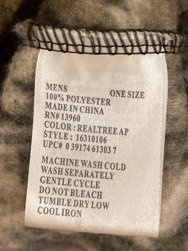 Realtree Camo Hood Hat Balaclava 4 In 1 W Slide Toggle Gaiter Muzzle Fleece EUC - Picture 12 of 13