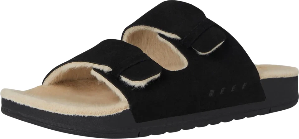 Reef Ojai Two Bar Cozy Slide Sandals - NWT Womens 10 Raven Black - #47660-DSK - Image 2 of 3