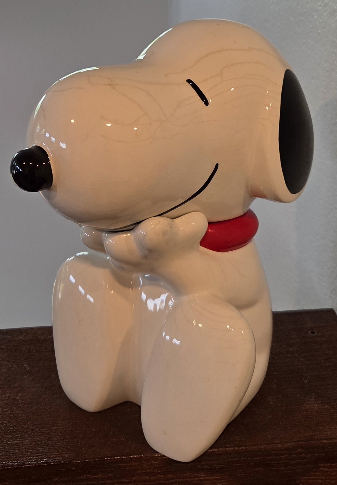 Snoopy Ceramic Cookie Jar Vintage Peanuts Collectible Kitchen Decor